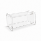 Clear acrylic case with lid closed